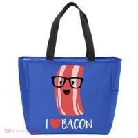 I Love Bacon Geeky Glasses Tote Bag thumb 0