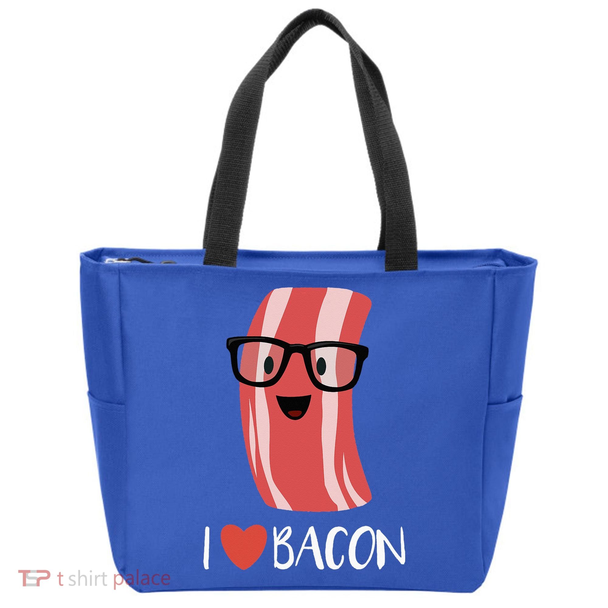 I Love Bacon Geeky Glasses Tote Bag