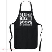I Like Big Books And I Cannot Lie Book Nerd School Librarian Gift Apron thumb 0