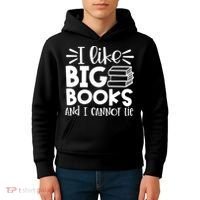 I Like Big Books And I Cannot Lie Book Nerd School Librarian Gift Kids Hoodie thumb 4