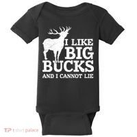 I Like Big Bucks And I Cannot Lie Deer Hunting Baby Bodysuit thumb 0