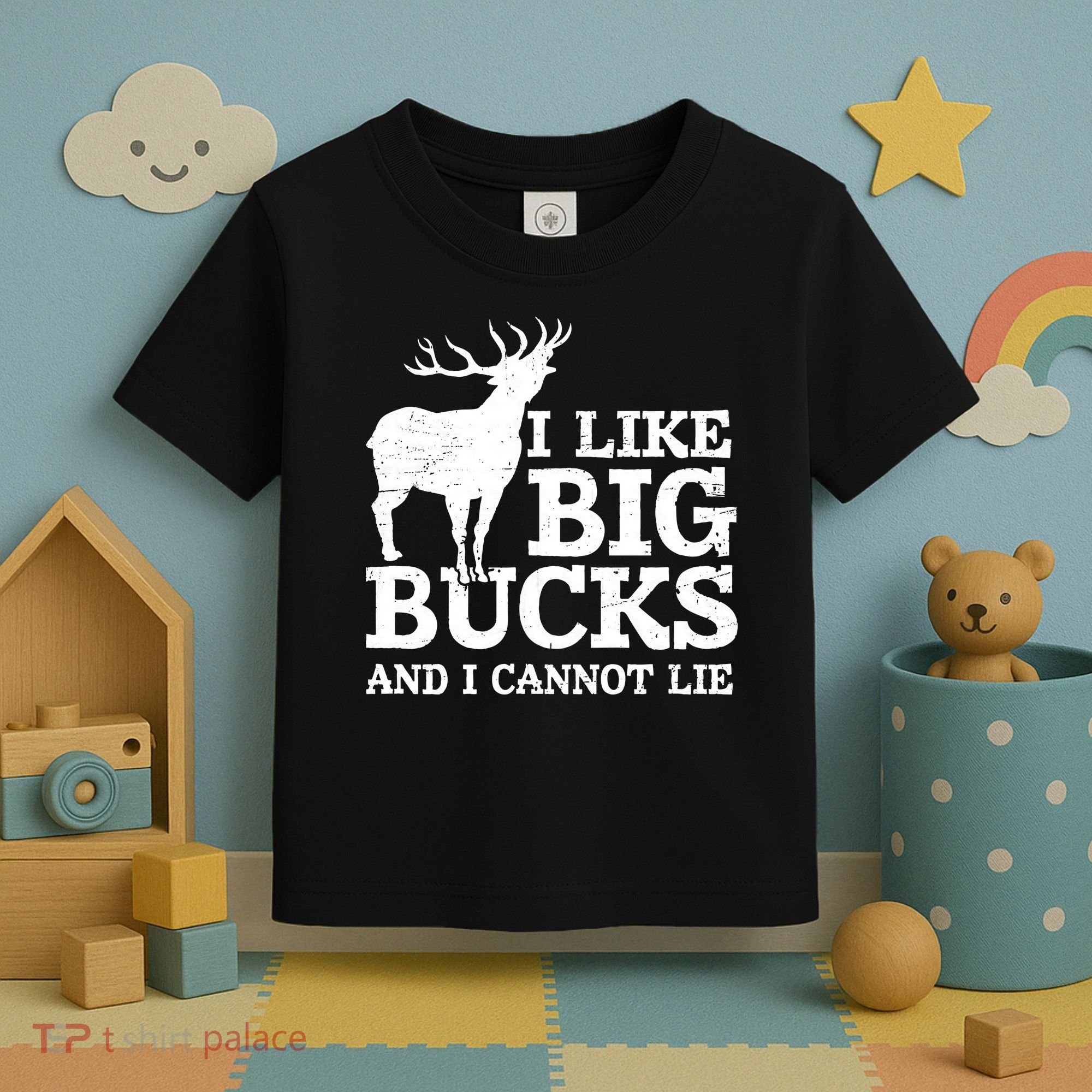 I Like Big Bucks And I Cannot Lie Deer Hunting Toddler T-Shirt