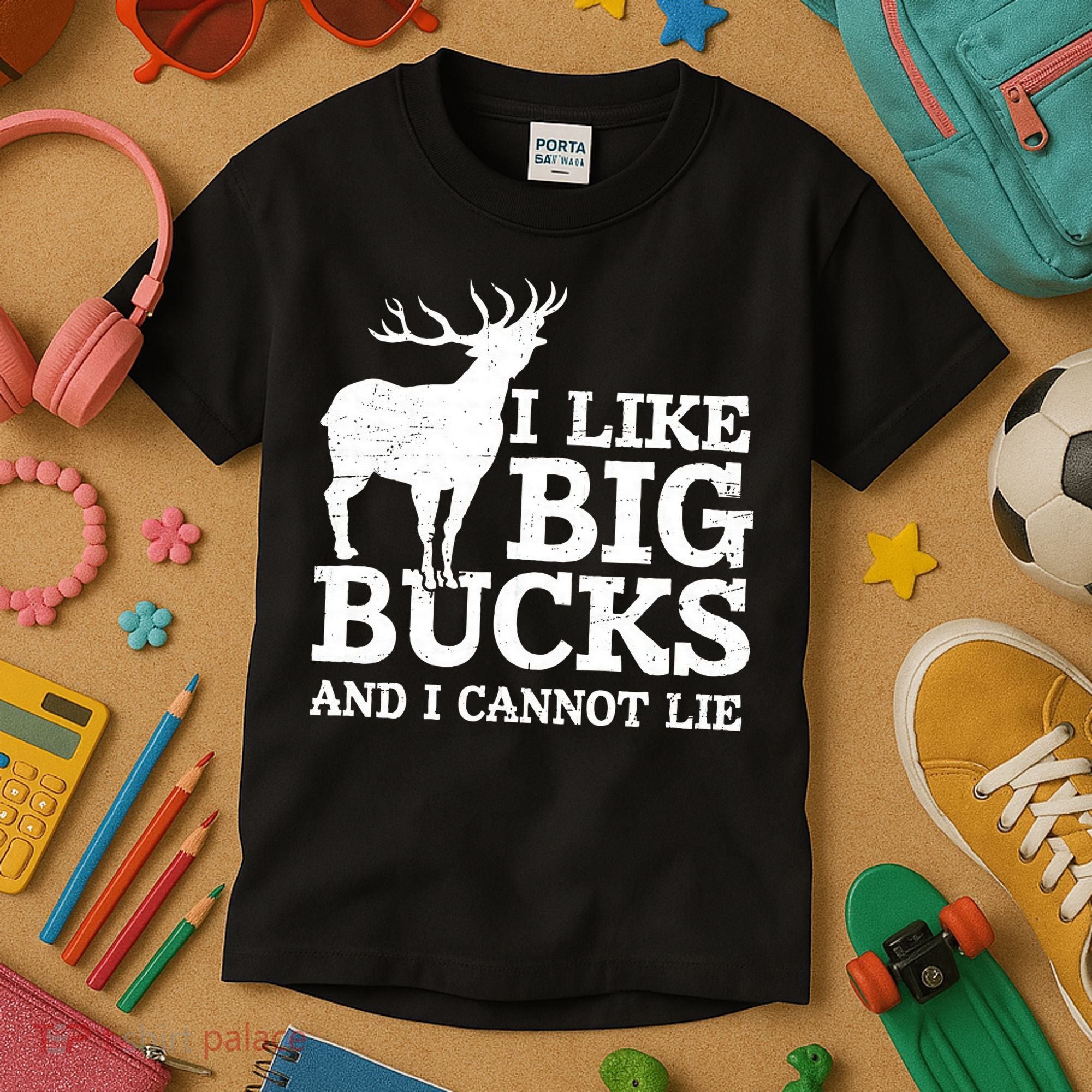 I Like Big Bucks And I Cannot Lie Deer Hunting Kids T-Shirt
