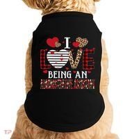 I Love Being An Administrative Assistant Red Plaid Gift Doggie Tank thumb 0