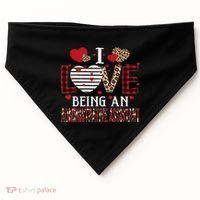 I Love Being An Administrative Assistant Red Plaid Gift USA-Made Doggie Bandana thumb 0