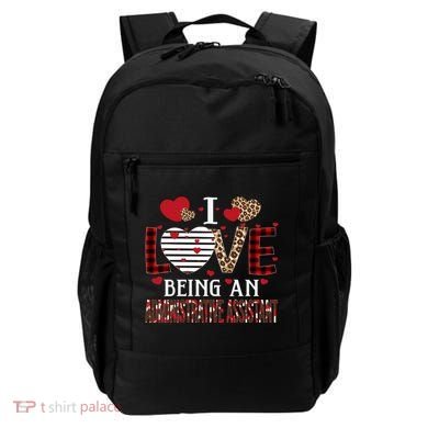 I Love Being An Administrative Assistant Red Plaid Gift Backpack