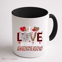 I Love Being An Administrative Assistant Red Plaid Gift Coffee Mug thumb 1