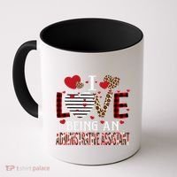 I Love Being An Administrative Assistant Red Plaid Gift Coffee Mug thumb 0