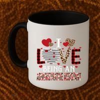 I Love Being An Administrative Assistant Red Plaid Gift Coffee Mug thumb 2