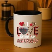 I Love Being An Administrative Assistant Red Plaid Gift Coffee Mug thumb 4