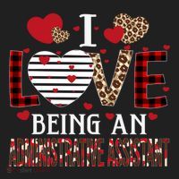 I Love Being An Administrative Assistant Red Plaid Gift Beanie thumb 2