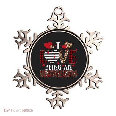 I Love Being An Administrative Assistant Red Plaid Gift Ornament