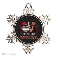 I Love Being An Administrative Assistant Red Plaid Gift Ornament thumb 0