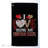 I Love Being An Administrative Assistant Red Plaid Gift Golf Towel thumb 0