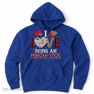 I Love Being An Administrative Assistant Red Plaid Gift Hoodie