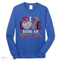 I Love Being An Administrative Assistant Red Plaid Gift Long Sleeve Shirt thumb 0