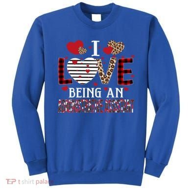 I Love Being An Administrative Assistant Red Plaid Gift Sweatshirt