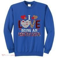 I Love Being An Administrative Assistant Red Plaid Gift Sweatshirt thumb 0