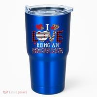 I Love Being An Administrative Assistant Red Plaid Gift Tumbler thumb 0