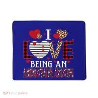 I Love Being An Administrative Assistant Red Plaid Gift Mousepad thumb 0
