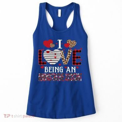 I Love Being An Administrative Assistant Red Plaid Gift Women's Tank Top