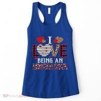 I Love Being An Administrative Assistant Red Plaid Gift Women's Tank Top thumb 0