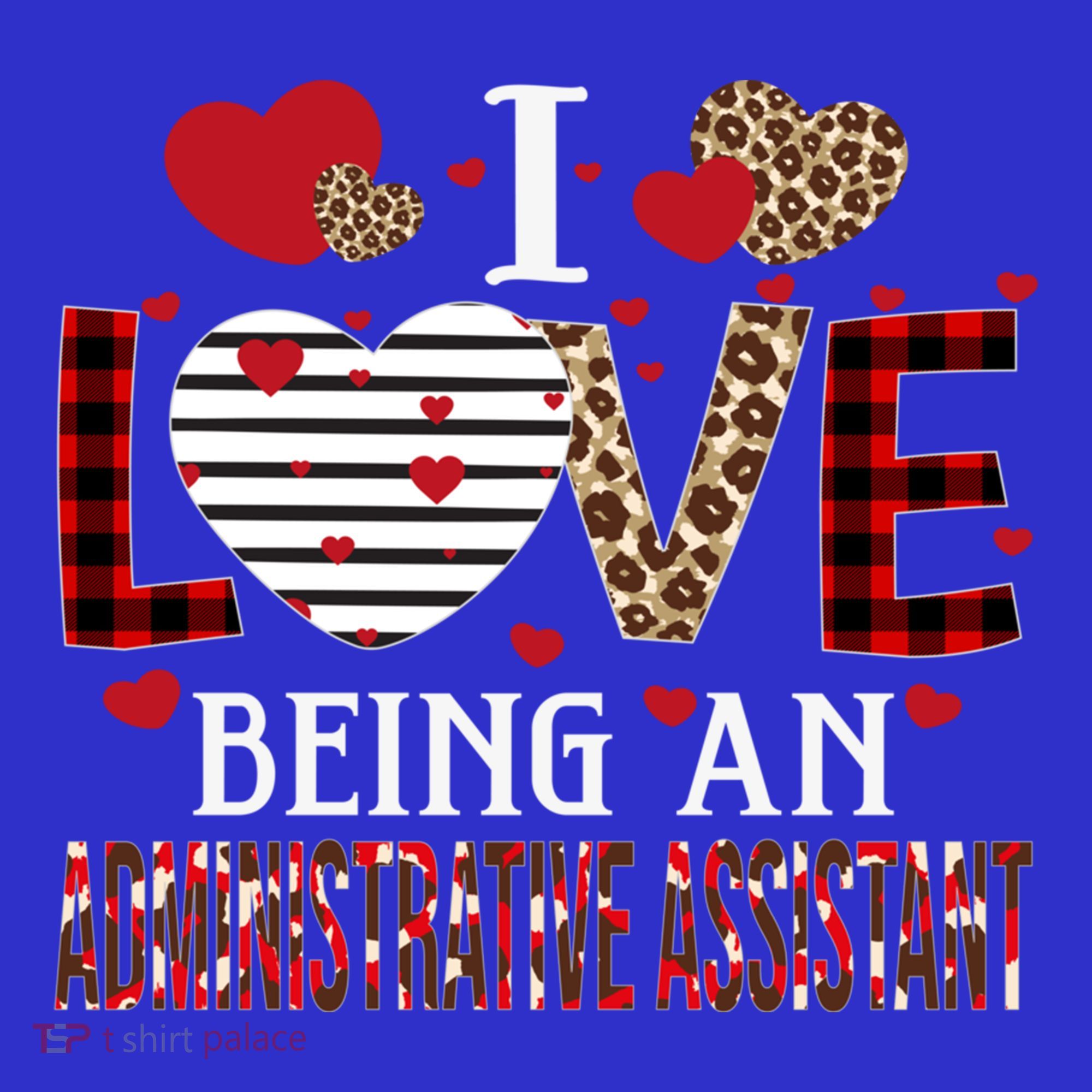 I Love Being An Administrative Assistant Red Plaid Gift Women's Tank Top