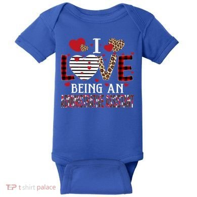 I Love Being An Administrative Assistant Red Plaid Gift Baby Bodysuit