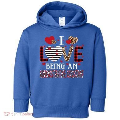 I Love Being An Administrative Assistant Red Plaid Gift Toddler Hoodie