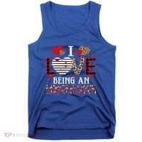 I Love Being An Administrative Assistant Red Plaid Gift Tank Top thumb 0