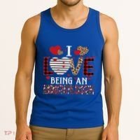 I Love Being An Administrative Assistant Red Plaid Gift Tank Top thumb 3