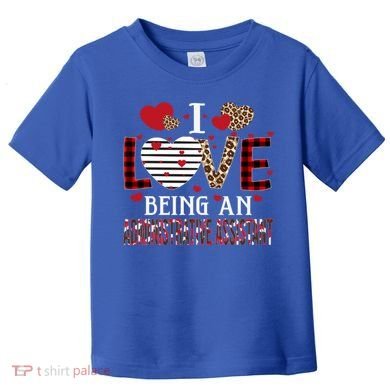 I Love Being An Administrative Assistant Red Plaid Gift Toddler T-Shirt