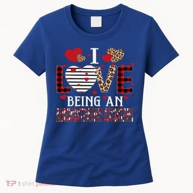 I Love Being An Administrative Assistant Red Plaid Gift Women's T-Shirt