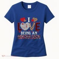 I Love Being An Administrative Assistant Red Plaid Gift Women's T-Shirt thumb 0