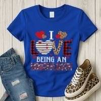 I Love Being An Administrative Assistant Red Plaid Gift Women's T-Shirt thumb 3