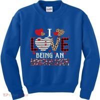 I Love Being An Administrative Assistant Red Plaid Gift Kids Sweatshirt thumb 0