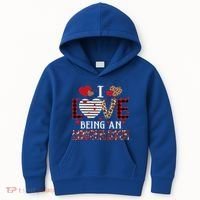 I Love Being An Administrative Assistant Red Plaid Gift Kids Hoodie thumb 0