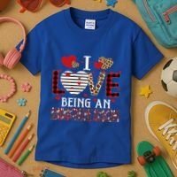 I Love Being An Administrative Assistant Red Plaid Gift Kids T-Shirt thumb 3