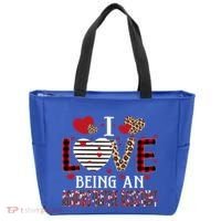 I Love Being An Administrative Assistant Red Plaid Gift Tote Bag thumb 0