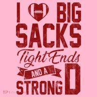 I Love Big Sacks Tight End And A Strong D Funny Sport Coaster thumb 2