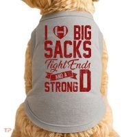 I Love Big Sacks Tight End And A Strong D Funny Sport Doggie Tank thumb 0