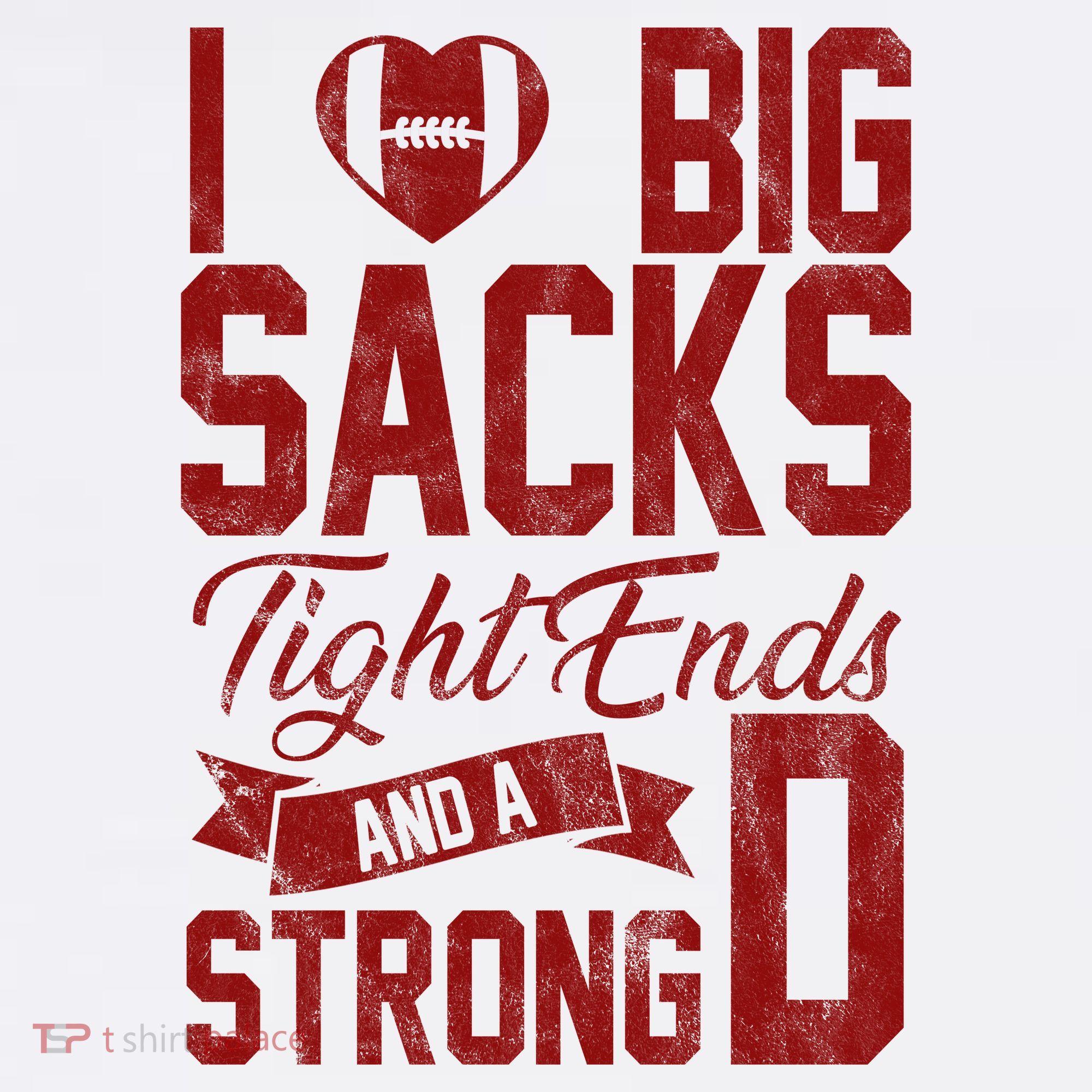 I Love Big Sacks Tight End And A Strong D Funny Sport Ornament