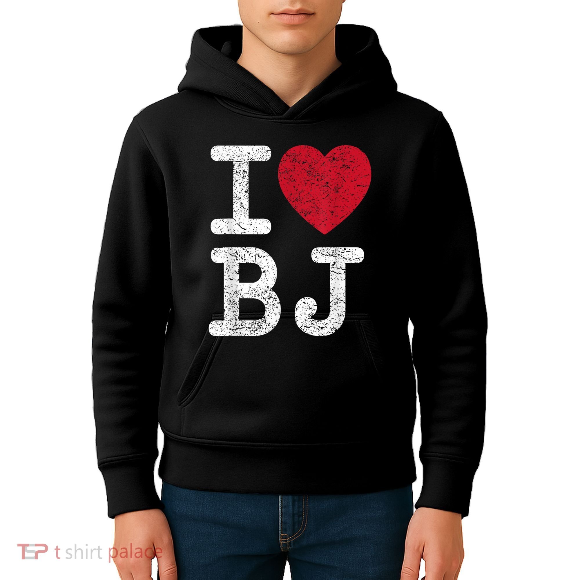 I Love Bj Beijing China Bj Kids Hoodie