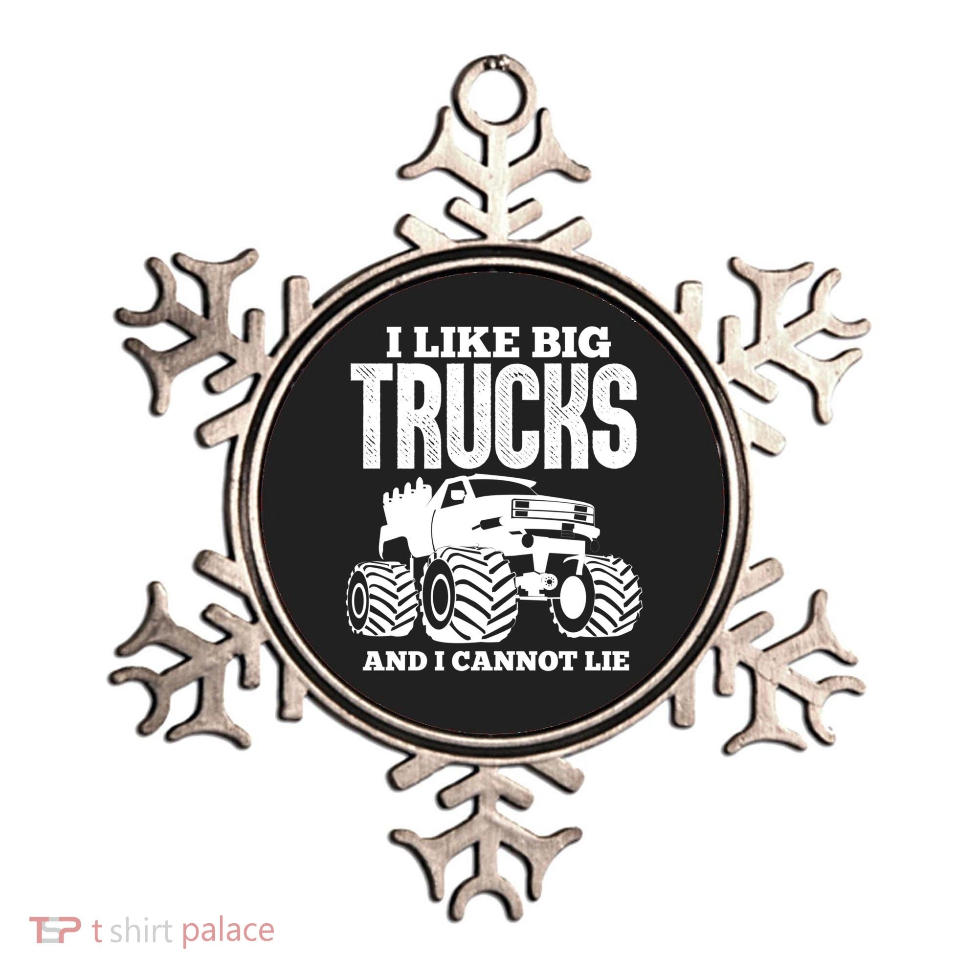 I Like Big Trucks And I Cannot Lie Funny Monster Truck Great Gift Ornament