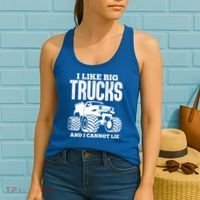 I Like Big Trucks And I Cannot Lie Funny Monster Truck Great Gift Women's Tank Top thumb 2