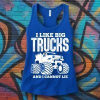 I Like Big Trucks And I Cannot Lie Funny Monster Truck Great Gift Women's Tank Top thumb 3