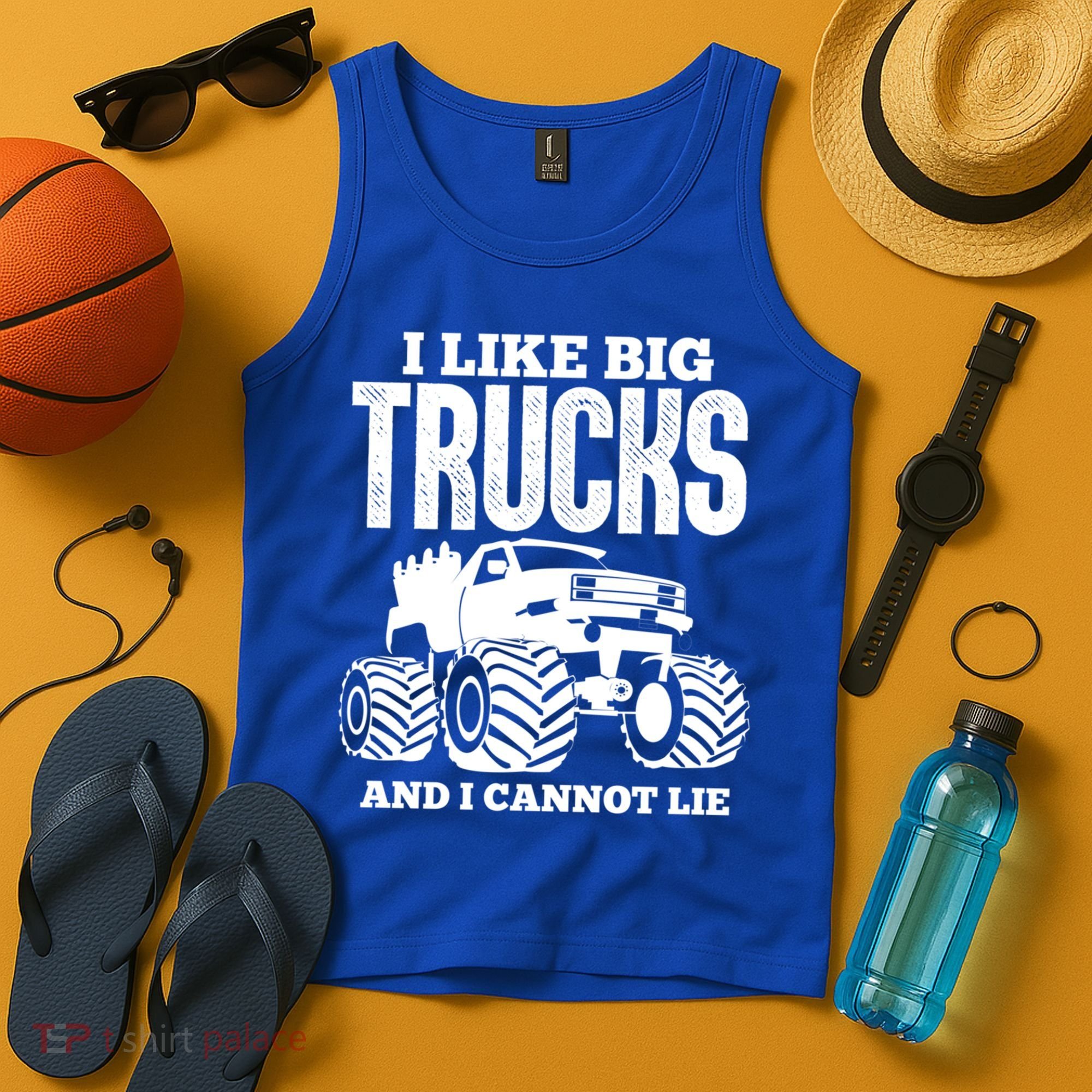 I Like Big Trucks And I Cannot Lie Funny Monster Truck Great Gift Tank Top