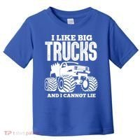 I Like Big Trucks And I Cannot Lie Funny Monster Truck Great Gift Toddler T-Shirt thumb 0