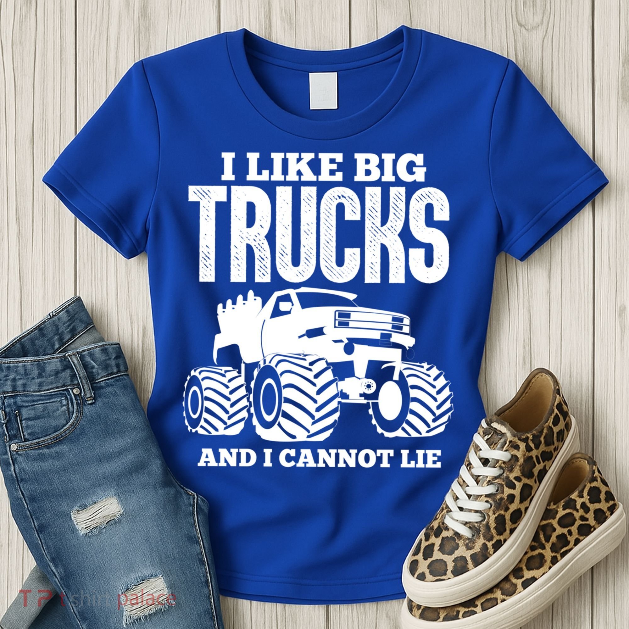 I Like Big Trucks And I Cannot Lie Funny Monster Truck Great Gift Women's T-Shirt