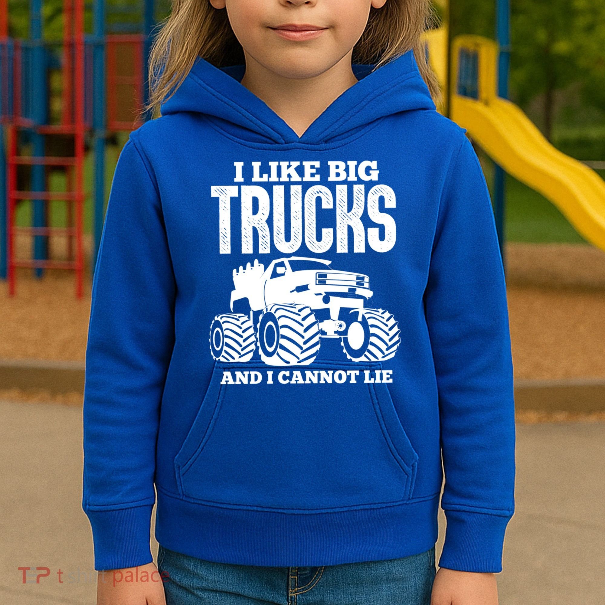 I Like Big Trucks And I Cannot Lie Funny Monster Truck Great Gift Kids Hoodie
